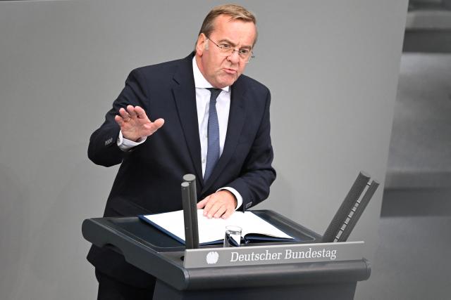09 September 2026, Berlin: German Minister of Defense Boris Pistorius speaks during the general debate on the budget in the German Bundestag. Photo: Michael Brandt/dpa