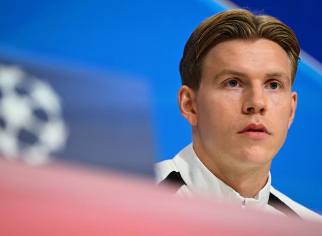 09 September 2026, Bavaria, Munich: Bodo/Glimt's Jens Petter Hauge attends a press conference, ahead of the UEFA Champions League group stage soccer match against Bayern Munich. Photo: Sven Hoppe/dpa