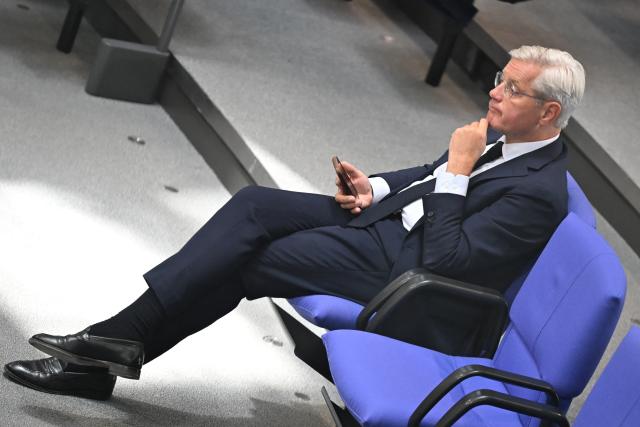 09 September 2026, Berlin: Member of the German Bundestag Norbert Roettgen sits in the Bundestag during the general debate on the budget. Photo: Michael Brandt/dpa