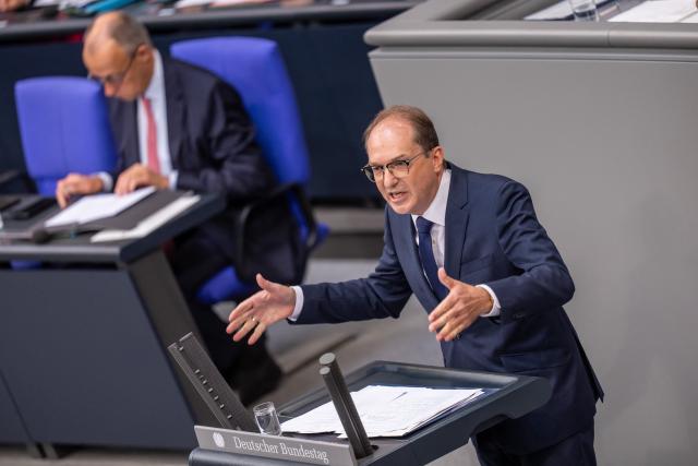 10 September 2026, Berlin: Alexander Dobrindt, Germany's Minister of the Interior, speaks in the German Bundestag during deliberations on the 2027 federal budget. Photo: Michael Kappeler/dpa