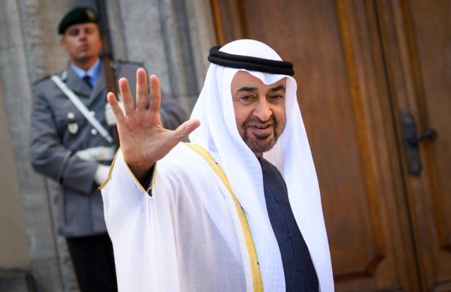 10 September 2026, Berlin: Mohammed bin Zayed Al Nahyan, President of the United Arab Emirates, arrives at Villa Borsig at the start of his state visit to Germany. Photo: Bernd von Jutrczenka/dpa