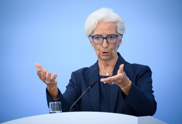 10 September 2026, Berlin: Christine Lagarde, President of the European Central Bank (ECB), speaks during the press conference following the ECB Governing Council's off-site meeting at the German Central Bank conference center in Berlin-Wannsee. Photo: Bernd von Jutrczenka/dpa