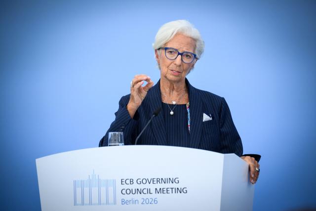 10 September 2026, Berlin: Christine Lagarde, President of the European Central Bank (ECB), speaks during the press conference following the ECB Governing Council's off-site meeting at the German Central Bank conference center in Berlin-Wannsee. Photo: Bernd von Jutrczenka/dpa