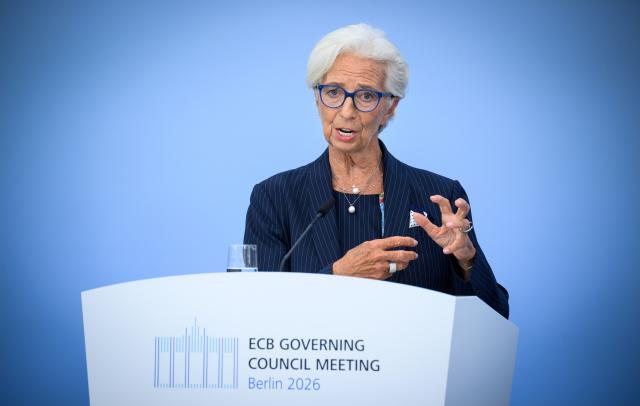 10 September 2026, Berlin: Christine Lagarde, President of the European Central Bank (ECB), speaks during the press conference following the ECB Governing Council's off-site meeting at the German Central Bank conference center in Berlin-Wannsee. Photo: Bernd von Jutrczenka/dpa