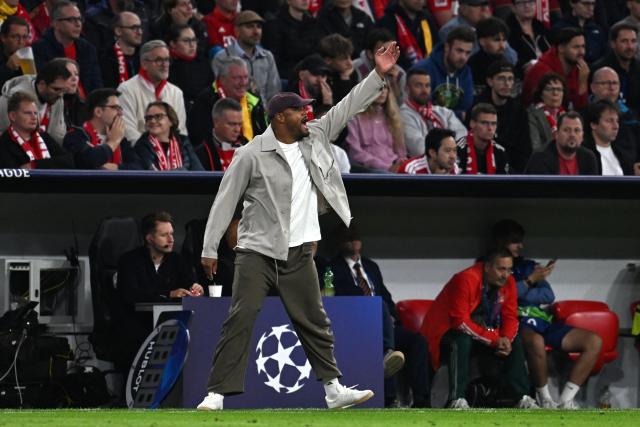 10 September 2026, Bavaria, Munich: Bayern Munich coach Vincent Kompany gestures on the sideline during the UEFA Champions League group stage soccer match between Bayern Munich and FK Bodo/Glimt at Allianz Arena. Photo: Sven Hoppe/dpa