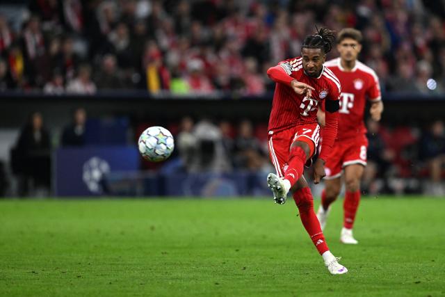 10 September 2026, Bavaria, Munich: Bayern Munich's Michael Olise scores his side's fourth goal during the UEFA Champions League group stage soccer match between Bayern Munich and FK Bodo/Glimt at Allianz Arena. Photo: Sven Hoppe/dpa