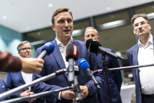 13 September 2026, Lower Saxony, Hanover: Sebastian Lechner, state chairman of the Christian Democratic Union (CDU) in Lower Saxony, makes a press statement at the Haus der Region. Photo: Michael Matthey/dpa