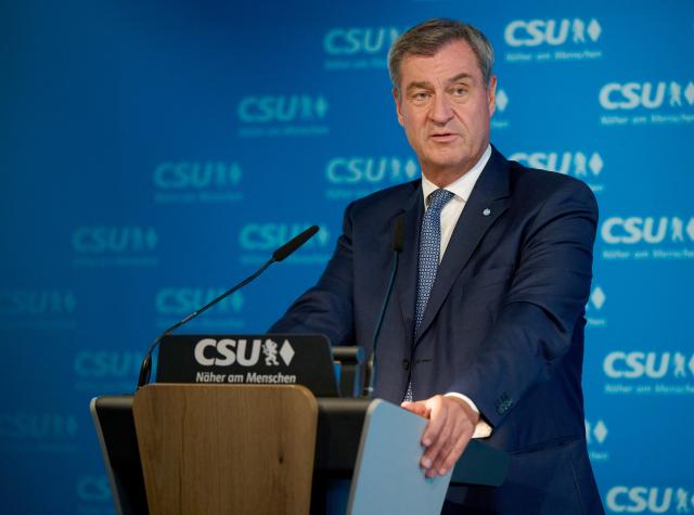 14 September 2026, Bavaria, Munich: Bavaria's Minister-President Markus Soeder speaks during a press conference at the Christian Social Union (CSU) state headquarters to mark the conclusion of the CSU Executive Board's closed-door meeting. Photo: Sven Hoppe/dpa