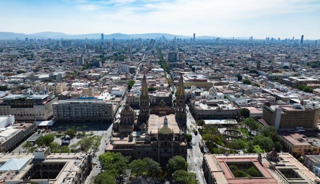 (250511) -- GUADALAJARA, May 11, 2025 (Xinhua) -- This aerial drone photo taken on May 8, 2025 shows a city view of Guadalajara, Jalisco, Mexico. Guadalajara, Mexico's second-largest city, is a key economic hub and preserves rich cultural heritages. (Xinhua/Li Mengxin)