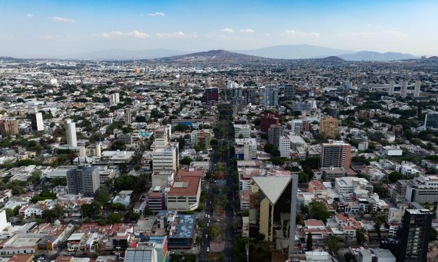 (250511) -- GUADALAJARA, May 11, 2025 (Xinhua) -- This aerial drone photo taken on May 8, 2025 shows a city view of Guadalajara, Jalisco, Mexico. Guadalajara, Mexico's second-largest city, is a key economic hub and preserves rich cultural heritages. (Xinhua/Li Mengxin)