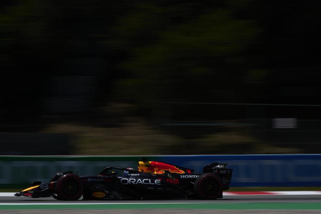 (250531) -- MONTMELO, May 31, 2025 (Xinhua) -- Red Bull Racing's driver Max Verstappen of the Netherlands competes during a free practice of the 2025 Formula One Spanish Grand Prix at the Catalunya Circuit in Montmelo, near Barcelona, Spain, May 30, 2025. (Photo by Pablo Morano/Xinhua)