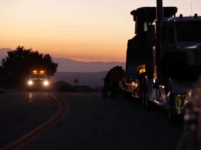 (250701) -- LOS ANGELES, July 1, 2025 (Xinhua) -- Firefighters keep inspecting the wildfire near Banning City, Riverside County of California, the United States, on June 30, 2025. A rapidly-expanding brush fire in Southern California has scorched more than 2,400 acres and prompted evacuation orders, local authorities said Monday.
   The blaze, dubbed the Wolf Fire, ignited around 3 p.m. Sunday near Old Banning Idyllwild Road and Wolfskill Truck Trail in Riverside County, the California Department of Forestry and Fire Protection (Cal Fire) reported. (Photo by Qiu Chen/Xinhua)