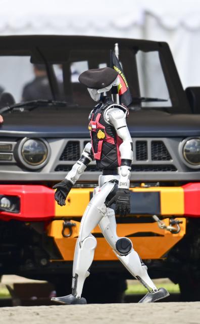 (250702) -- BEIJING, July 2, 2025 (Xinhua) -- A robot marches during a parade held to mark the 79th anniversary of Indonesian National Police in Jakarta, Indonesia, July 1, 2025. (Photo by Zulkarnain/Xinhua)