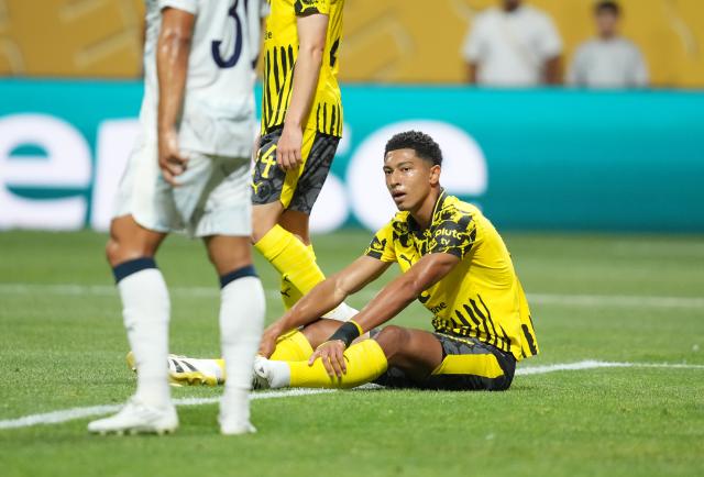 (250702) -- ATLANTA, July 2, 2025 (Xinhua) -- Borussia Dortmund's Jobe Bellingham reacts during the round of 16 match between Borussia Dortmund of Germany and CF Monterrey of Mexico at the FIFA Club World Cup 2025 at the Mercedes-Benz Stadium, Atlanta, Georgia, the United States, July 1, 2025. (Xinhua/Huang Zongzhi)