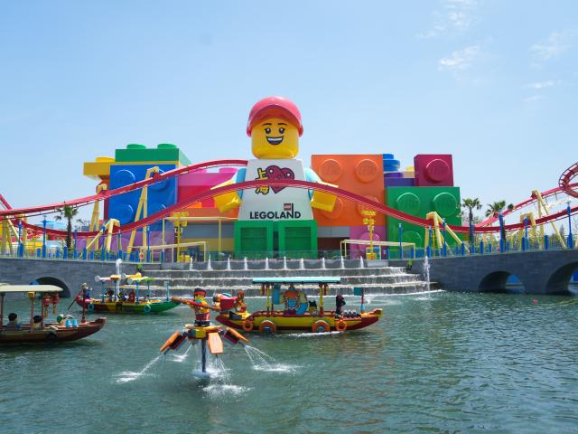 (250703) -- SHANGHAI, July 3, 2025 (Xinhua) -- This photo taken on July 3, 2025 shows a view of the LEGOLAND Shanghai Resort in Shanghai, east China. Located in Shanghai's Jinshan District, the 318,000-square-meter LEGOLAND Shanghai Resort will officially open on July 5. (Xinhua/Ding Ting)