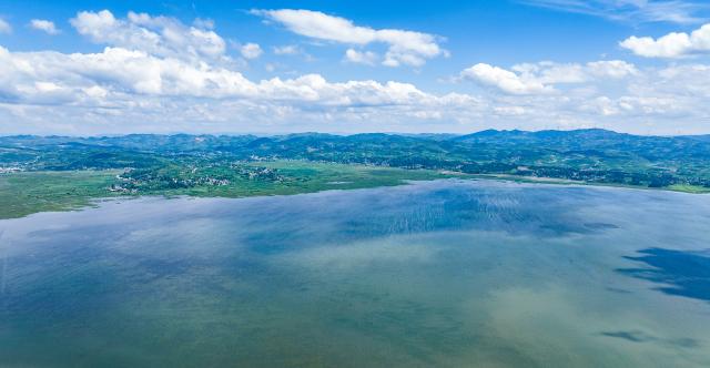 (250704) -- WEINING, July 4, 2025 (Xinhua) -- An aerial drone photo taken on July 3, 2025 shows the scenery of Caohai National Nature Reserve in the Yi-Hui-Miao Autonomous County of Weining, southwest China's Guizhou Province. (Xinhua/Tao Liang)
