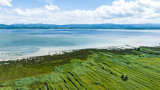 (250704) -- WEINING, July 4, 2025 (Xinhua) -- An aerial drone photo taken on July 3, 2025 shows the scenery of Caohai National Nature Reserve in the Yi-Hui-Miao Autonomous County of Weining, southwest China's Guizhou Province. (Xinhua/Tao Liang)