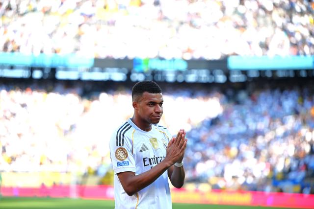 (250706) -- NEW JERSEY, July 6, 2025 (Xinhua) -- Kylian Mbappe of Real Madrid celebrates a goal during the quarterfinal match between Real Madrid (Spain) and Borussia Dortmund (Germany) at the FIFA Club World Cup 2025 in New Jersey, the United States, July 5, 2025. (Xinhua/Wu Xiaoling)