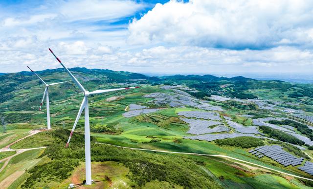 (250706) -- GUIYANG, July 6, 2025 (Xinhua) -- An aerial drone photo taken on July 3, 2025 shows a solar power station for agricultural use in the Yi-Hui-Miao Autonomous County of Weining, southwest China's Guizhou Province. In recent years, Guizhou has made significant progress in ecological construction, striving to transform ecological advantages into developmental strengths. 
  While actively developing green energy sources such as wind and solar power, Guizhou makes full use of the land beneath photovoltaic panels to cultivate crops, and meanwhile encourages farmers to engage in agricultural planting by leveraging diverse terrain and varied climate, an effort to enhance farmers' income.
  Currently, Guizhou's forest coverage rate stands at 63.3 percent, and its green economy accounts for 48 percent of the province's overall economic composition. (Xinhua/Tao Liang)