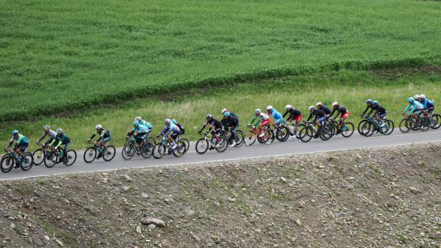 (250708) -- MENYUAN, July 8, 2025 (Xinhua) -- Cyclists compete during the Stage 3 of the Tour of Magnificent Qinghai International Road Cycling Race from Huzhu to Menyuan, northwest China's Qinghai Province, July 8, 2025. (Xinhua/Zhang Long)