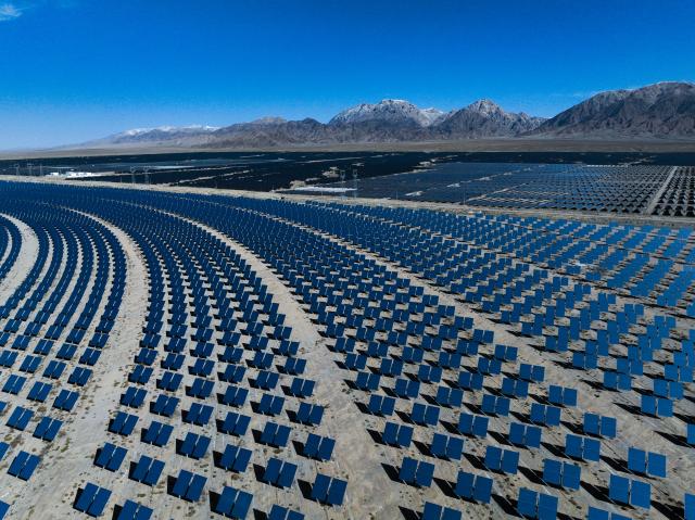 (250712) -- XINING, July 12, 2025 (Xinhua) -- An aerial drone photo taken on April 23, 2024 shows a photovoltaic project in Delingha, northwest China's Qinghai province. (Xinhua/Zhang Long)