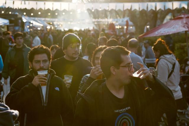 (250713) -- BUENOS AIRES, July 13, 2025 (Xinhua) -- People visit a food festival in Buenos Aires, Argentina, on July 12, 2025. A two-day food festival was held to celebrate Argentina's Independence Day in Buenos Aires. (Xinhua/Meng Dingbo)