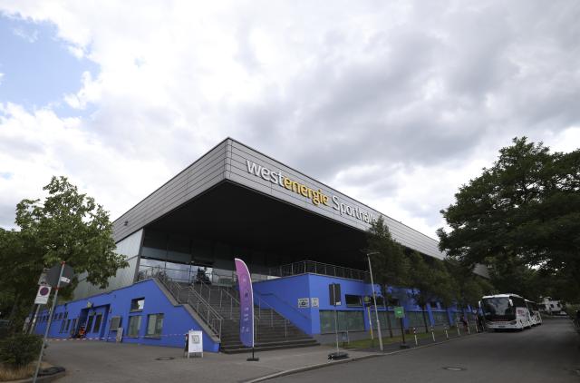 (250716) -- ESSEN, July 16, 2025 (Xinhua) -- Photo taken on July 15, 2025 shows a view of Westenergie Sporthalle in Muelheim, Germany. (Xinhua/Hu Xingyu)