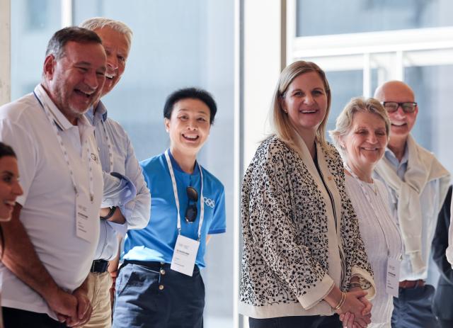 (250918) -- MILAN, Sept. 18, 2025 (Xinhua) -- Members of the IOC Executive Board visit the Milano Cortina 2026 Olympic and Paralympic Village in Milan, Italy, Sept. 18, 2025. (Xinhua/Li Jing)