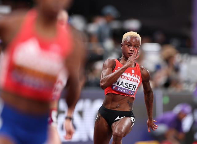 (250918) -- TOKYO, Sept. 18, 2025 (Xinhua) -- Salwa Eid Naser of Bahrain competes during the women's 400m final at the 2025 World Athletics Championships in Tokyo, Japan, Sept. 18, 2025. (Xinhua/Jia Haocheng)