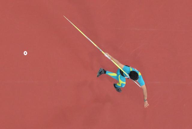 (250919) -- TOKYO, Sept. 19, 2025 (Xinhua) -- Neeraj Chopra of India competes during the men's javelin throw final at the 2025 World Athletics Championships in Tokyo, Japan, Sept. 18, 2025. (Xinhua/Li Ming)
