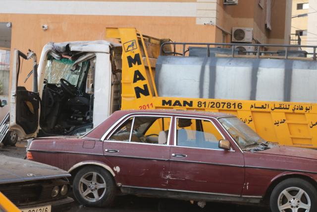 (250929)-- NABATIEH (LEBANON), Sept. 29, 2025 (Xinhua) -- Photo taken on Sept. 29, 2025 shows a water transport tanker hit by an Israeli drone in Nabatieh, southern Lebanon, killing a Hezbollah member. Two people were killed and another was injured on Monday in Israeli airstrikes on southern and eastern Lebanon, according to Lebanon's National News Agency (NNA) and security sources. (Photo by Taher Abu Hamdan /Xinhua)