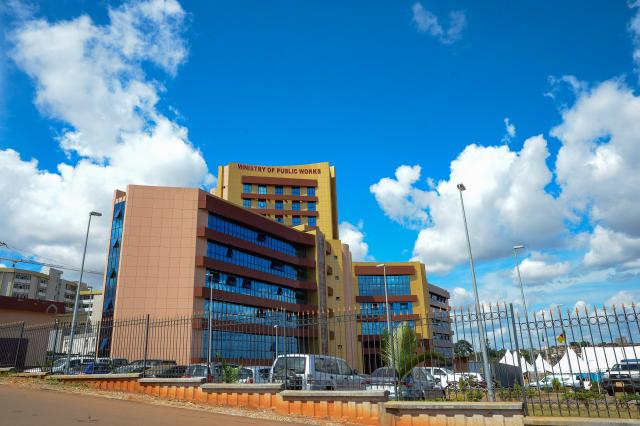 (250930) -- YAOUNDE, Sept. 30, 2025 (Xinhua) -- Photo taken on Sept. 29, 2025, shows a view of the new headquarters building of the Ministry of Public Works, in Yaounde, Cameroon. Cameroonian Prime Minister Joseph Dion Ngute on Tuesday inaugurated the headquarters building of the Ministry of Public Works, built by Sinohydro Corporation Limited, a Chinese engineering and construction company. (Xinhua/Kepseu)