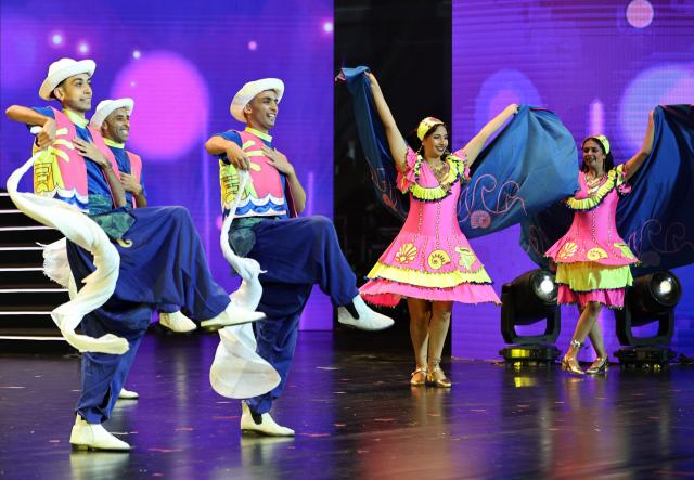 (251017) -- FOSHAN, Oct. 17, 2025 (Xinhua) -- Egyptian actors perform during the 13th China international folk art festival in Foshan, south China's Guangdong Province, Oct. 16, 2025. The folk art festival kicked off here on Thursday. (Xinhua/Huang Guobao)