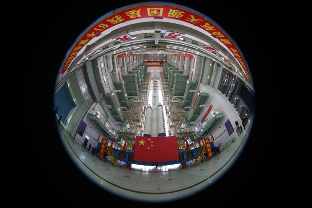 (251024) -- JIUQUAN, Oct. 24, 2025 (Xinhua) -- This photo taken on Oct. 24, 2025 shows the combination of the Shenzhou-21 crewed spaceship and a Long March-2F carrier rocket to be transferred to the launching area. The Shenzhou-21 crewed spaceship will be launched at an appropriate time in the near future, the China Manned Space Agency (CMSA) said on Friday.
   The combination of the spaceship and a Long March-2F carrier rocket has been transferred to the launching area, according to the CMSA.
   All facilities and equipment at the launch site are in good condition, while various pre-launch function checks and joint tests will be carried out as planned. (Photo by Wang Jiangbo/Xinhua)