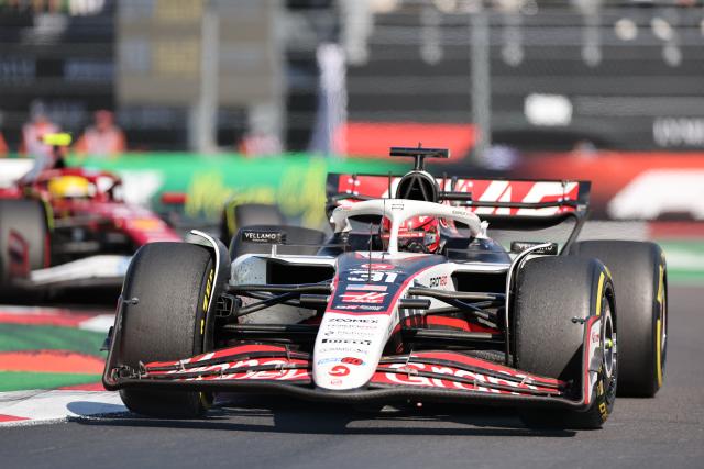 (251027) -- MEXICO CITY, Oct. 27, 2025 (Xinhua) -- Haas' French driver Esteban Ocon competes during the Formula One Mexico Grand Prix at the Hermanos Rodriguez Circuit in Mexico City, Mexico, Oct. 26, 2025. (Xinhua/Li Mengxin)