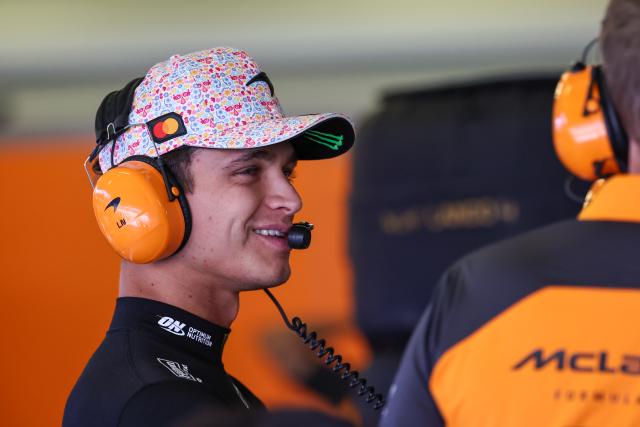 (251027) -- MEXICO CITY, Oct. 27, 2025 (Xinhua) -- McLaren's British driver Lando Norris reacts before the Formula One Mexico Grand Prix at the Hermanos Rodriguez Circuit in Mexico City, Mexico, Oct. 26, 2025. (Photo by Song Haiyuan/Xinhua)