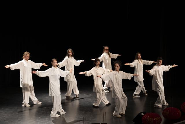 (251027) -- GDANSK, Oct. 27, 2025 (Xinhua) -- Teachers and students stage a performance featuring the Tai Chi martial arts at a ceremony marking the 10th anniversary of establishing the Confucius Institute in the University of Gdansk in Gdansk, Poland, on Oct. 26, 2025. The University of Gdansk in northern Poland has celebrated the 10th anniversary of establishing the Confucius Institute with a ceremony attended by more than 400 participants, including officials, educators, students, and local residents.
   Poland now has four Confucius Institutes and one independent Confucius Classroom, making it one of the Central and Eastern European countries with the largest number of such institutions. (Xinhua/Xia Yuanyi)