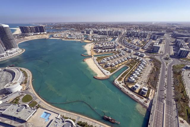 (251027) -- CAIRO, Oct. 27, 2025 (Xinhua) -- Photo taken on Oct. 27, 2025 shows a view of the Mediterranean city of New Alamein, Matrouh Governorate, Egypt. New Alamein, located on the Mediterranean coast, is a city designed to be a modern, sustainable urban center that supports tourism, housing, and business. (Xinhua/Ahmed Gomaa)