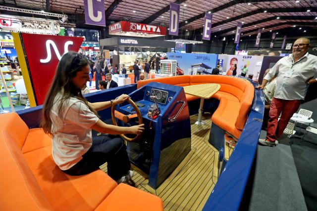 (251030) -- BEIRUT, Oct. 30, 2025 (Xinhua) -- This photo taken on Oct. 29, 2025 shows people visiting the Lebanese Industry Expo 2025 in Beirut, Lebanon. The expo, which takes place in Beirut from Oct. 29 to Nov. 1, aims to bring together leaders, innovators, and stakeholders from across Lebanon's industrial sector to showcase products, exchange ideas, and explore new opportunities. (Xinhua/Bilal Jawich)