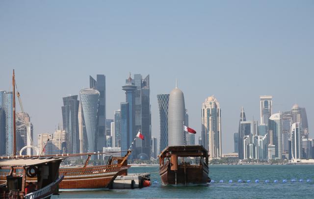 (251106) -- DOHA, Nov. 6, 2025 (Xinhua) -- This photo taken on Nov. 3, 2025 shows a city view in Doha, Qatar. (Xinhua/Shadati)