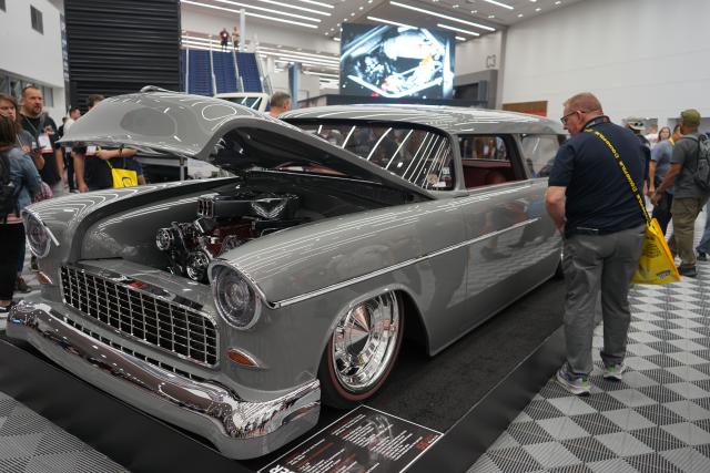 (251106) -- LAS VEGAS, Nov. 6, 2025 (Xinhua) -- Photo taken on Nov. 5, 2025 shows a vehicle on display at the Specialty Equipment Market Association Show 2025 (SEMA) in Las Vegas, Nevada, the United States. The Specialty Equipment Market Association Show 2025, running Tuesday through Friday at the Las Vegas Convention Center, brings together over 2,000 exhibitors and 160,000 participants from 140 countries, according to the organizers. (Photo by Zeng Hui/Xinhua)