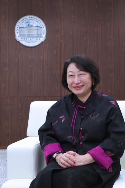 (251108) -- HONG KONG, Nov. 8, 2025 (Xinhua) -- Teresa Cheng, secretary-general of the International Organization for Mediation (IOMed), speaks during an exclusive interview with Xinhua in Hong Kong, south China, Oct. 24, 2025. TO GO WITH "Interview: IOMed's secretary-general eyes Hong Kong emerging as 'capital of mediation'" (Xinhua/Chen Duo)