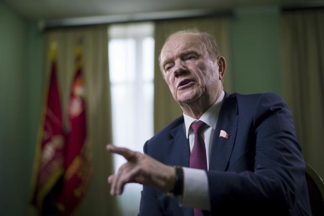 (251108) -- MOSCOW, Nov. 8, 2025 (Xinhua) -- Gennady Zyuganov, leader of Russia's communist party, speaks during an interview with Xinhua in Moscow Region, Russia, Oct. 24, 2025. TO GO WITH "Interview: China's experience offers valuable lessons, says Russian communist party leader" (Xinhua/Meng Jing)