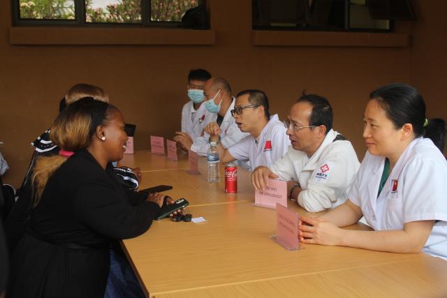 (251108) -- PALAPYE, Nov. 8, 2025 (Xinhua) -- Members of the 17th batch of the Chinese medical team in Botswana provide consultations during a free medical outreach at the Botswana International University of Science and Technology (BIUST) in Palapye, Botswana, Nov. 7, 2025. The 17th batch of the Chinese medical team in Botswana has conducted a free medical outreach in Palapye in Botswana's Central District, offering direct medical services to the university community.
TO GO WITH "Chinese medical team offers free medical care at Botswana's university" (Photo by Shingirai Madondo/Xinhua)