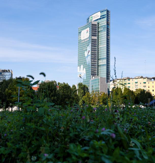 (251109) -- MILAN, Nov. 9, 2025 (Xinhua) -- This photo taken on Sept. 17, 2025 shows the Lombardy Building in Milan, Italy. The Milan-Cortina 2026 Olympic Winter Games will open on February 6, 2026 at Milan's San Siro Stadium. (Xinhua/Li Jing)
