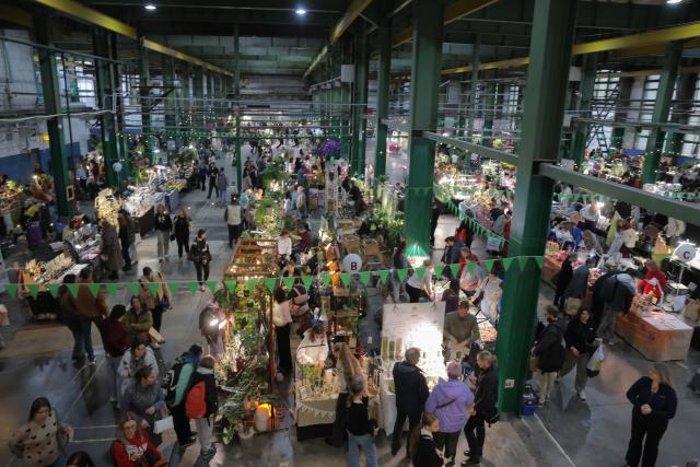 (251110) -- ST. PETERSBURG, Nov. 10, 2025 (Xinhua) -- People visit a plant fair in St. Petersburg, Russia, Nov. 9, 2025. The plant fair was held on Saturday and Sunday, showcasing plants suitable for family cultivation and attracting a lot of visitors. (Photo by Irina Motina/Xinhua)