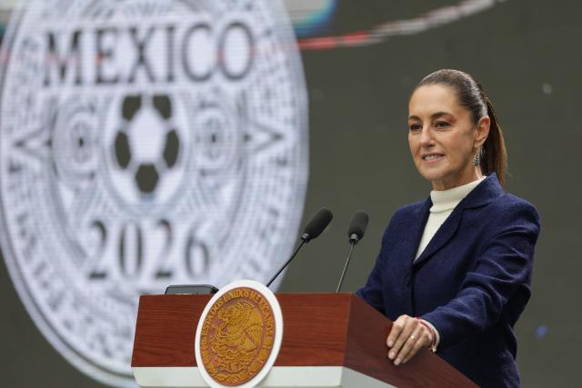 (251111) -- MEXICO CITY, Nov. 11, 2025 (Xinhua) -- Mexican President Claudia Sheinbaum speaks during the presentation of the FIFA World Cup 2026 organization plan in Mexico City, capital of Mexico, on Nov. 10, 2025. (Xinhua/Francisco Canedo)