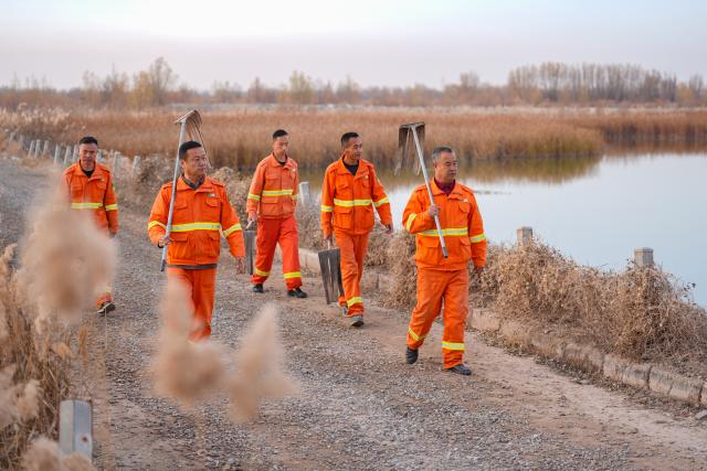 (251112) -- SHIZUISHAN, Nov. 12, 2025 (Xinhua) -- Staff members patrol at the Tianhewan National Wetland Park in Pingluo County of Shizuishan, northwest China's Ningxia Hui Autonomous Region, Nov. 11, 2025.
  Located in Pingluo County of Ningxia and adjacent to the Yellow River, the Tianhewan National Wetland Park serves as an important ecological barrier in the Yellow River Basin. 
   Pingluo County has stepped up its efforts to protect the Yellow River Wetland in recent years, pushing ahead with ecological restoration and governance of the wetland. It has woven an ecological protection network to safeguard the home of migratory birds through intelligent monitoring platforms as well as patrols by professionals.
   Thanks to continuous improvement in its ecological environment, the park has turned into a paradise for migratory birds. (Xinhua/Yang Zhisen)