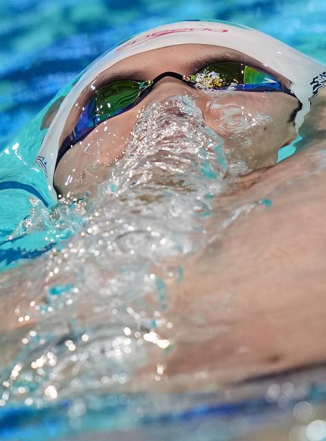 (251113) -- SHENZHEN, Nov. 13, 2025 (Xinhua) -- Wang Shun of Zhejiang competes during the men's 200m individual medley semifinal of swimming at China's 15th National Games in Shenzhen, south China's Guangdong Province, Nov. 13, 2025. (Xinhua/Xia Yifang)