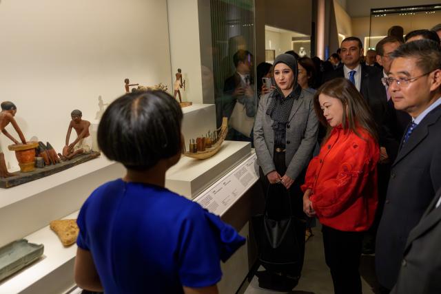 (251119) -- HONG KONG, Nov. 19, 2025 (Xinhua) -- Guests visit the exhibition "Ancient Egypt Unveiled: Treasures from Egyptian Museums" at the Hong Kong Palace Museum in Hong Kong, south China, Nov. 18, 2025. An opening ceremony for the exhibition "Ancient Egypt Unveiled: Treasures from Egyptian Museums" was held here Tuesday at the Hong Kong Palace Museum.
   Organized by the Hong Kong Palace Museum in collaboration with the Supreme Council of Antiquities of Egypt, the exhibition marks the largest, most comprehensive, and longest-running display of ancient Egyptian treasures in Hong Kong. For the first time, Hong Kong will exhibit museum artefacts and the latest archaeological findings directly loaned from Egypt.
   The exhibition, which will run from Nov. 20, 2025, to Aug. 31, 2026, is organized into four thematic sections and showcases 250 precious artefacts. (Hong Kong Palace Museum/Handout via Xinhua)